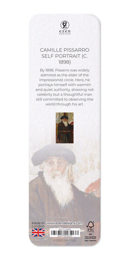 Ezen Designs - Camille Pissarro Self Portrait (c. 1898) - Bookmark - Back