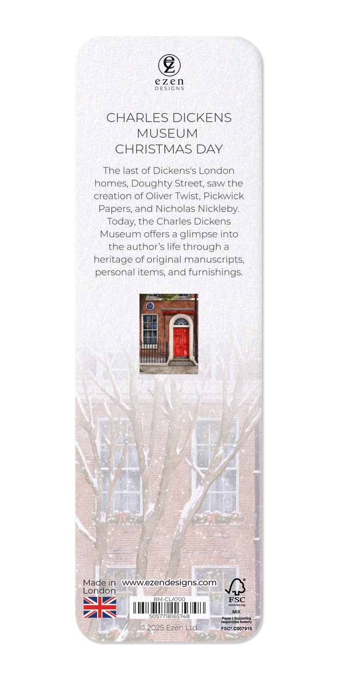 Ezen Designs - CHARLES DICKENS MUSEUM CHRISTMAS DAY - Bookmark - Back