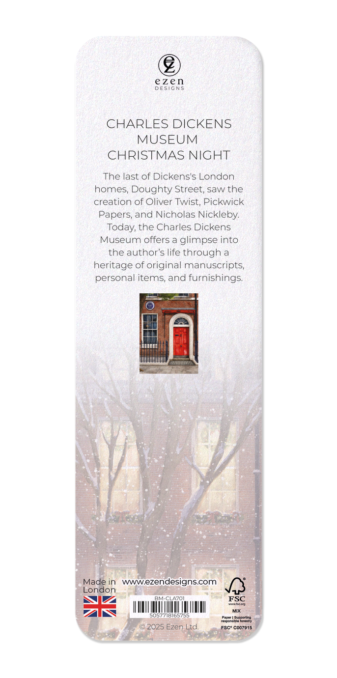 Ezen Designs - CHARLES DICKENS MUSEUM CHRISTMAS NIGHT - Bookmark - Back