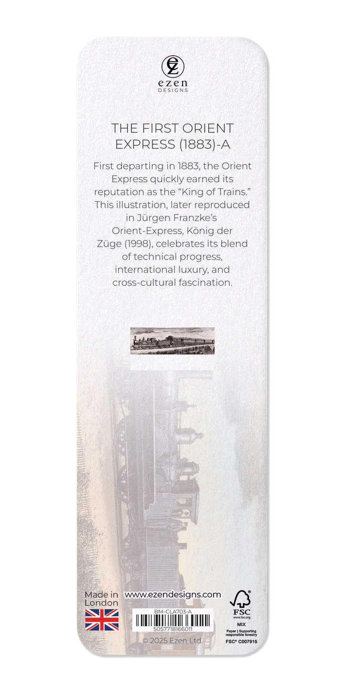 Ezen Designs - The First Orient Express (1883)-A - Bookmark - Back