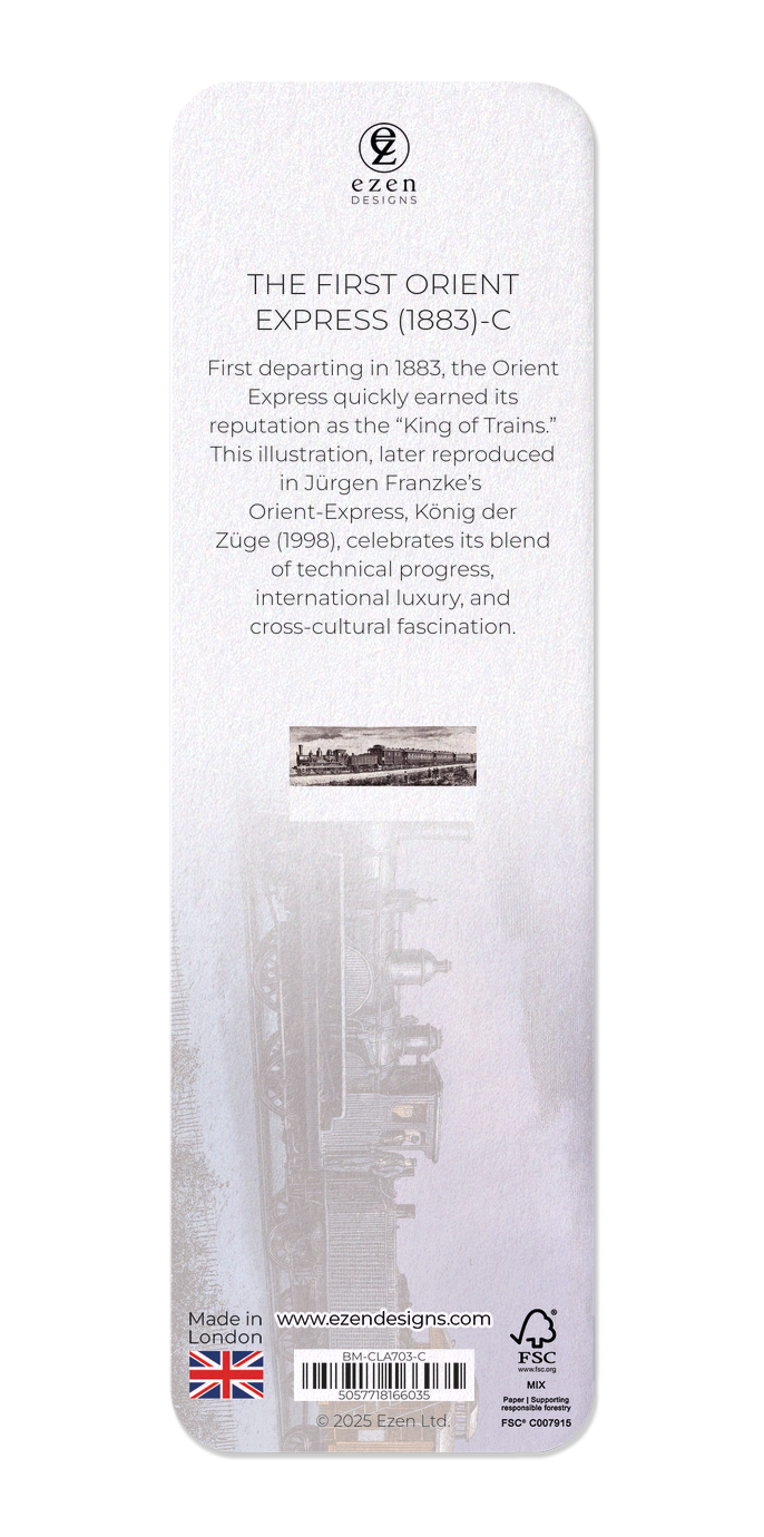 Ezen Designs - The First Orient Express (1883)-C - Bookmark - Back