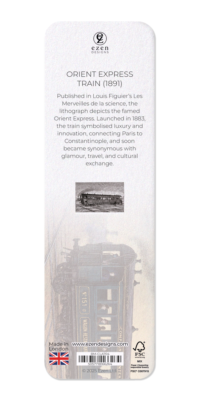Ezen Designs - Orient Express Train (1891) - Bookmark - Back