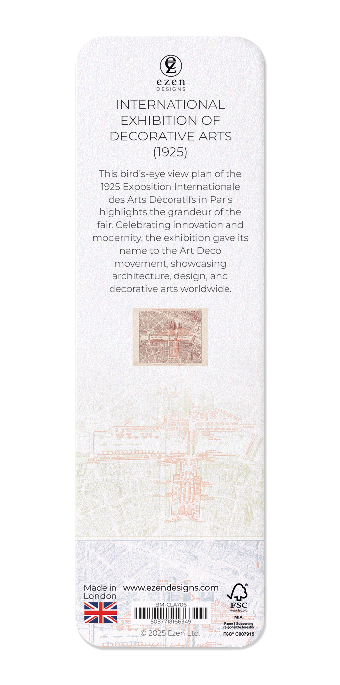 Ezen Designs - International Exhibition of Decorative Arts (1925) - Bookmark - Back