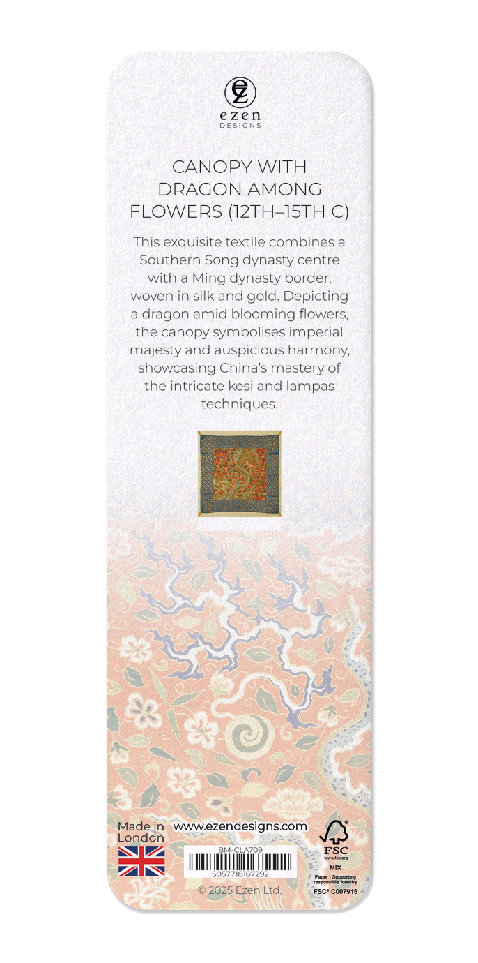 Ezen Designs - Canopy with Dragon among Flowers (12th–15th C) - Bookmark - Back