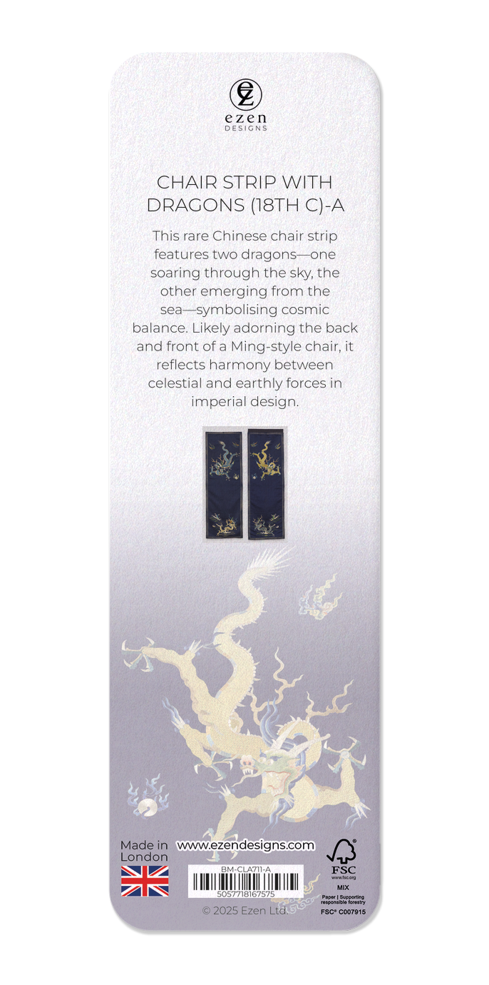 Ezen Designs - Chair Strip with Dragons (18th C)-A - Bookmark - Back