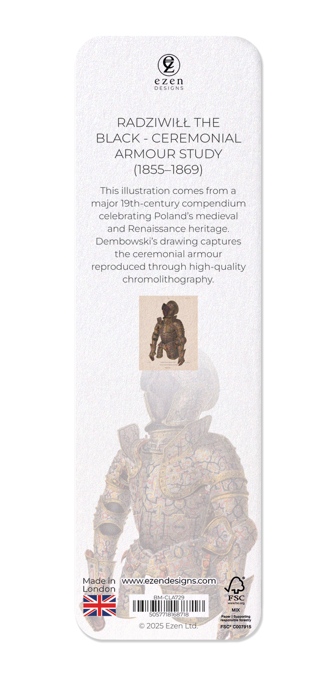 Ezen Designs - Radziwiłł the Black - Ceremonial Armour Study (1855–1869) - Bookmark - Back