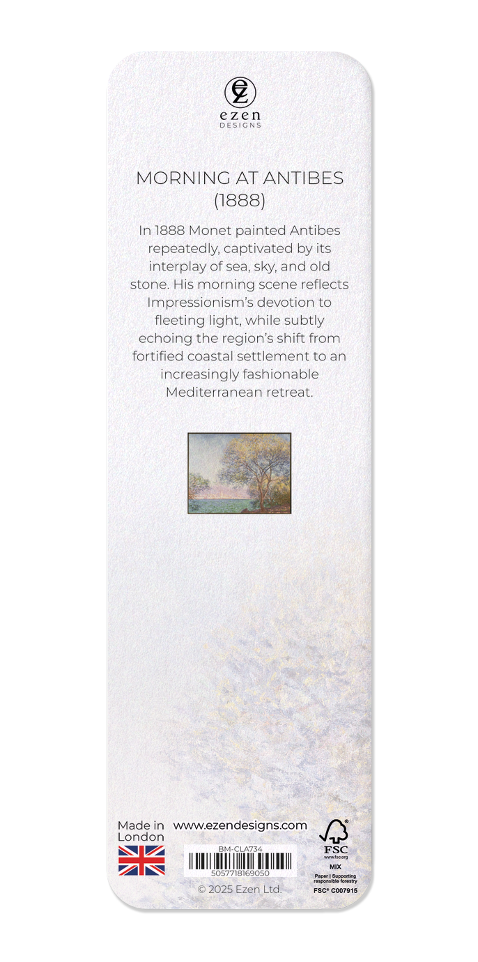 Ezen Designs - Morning at Antibes (1888) - Bookmark - Back