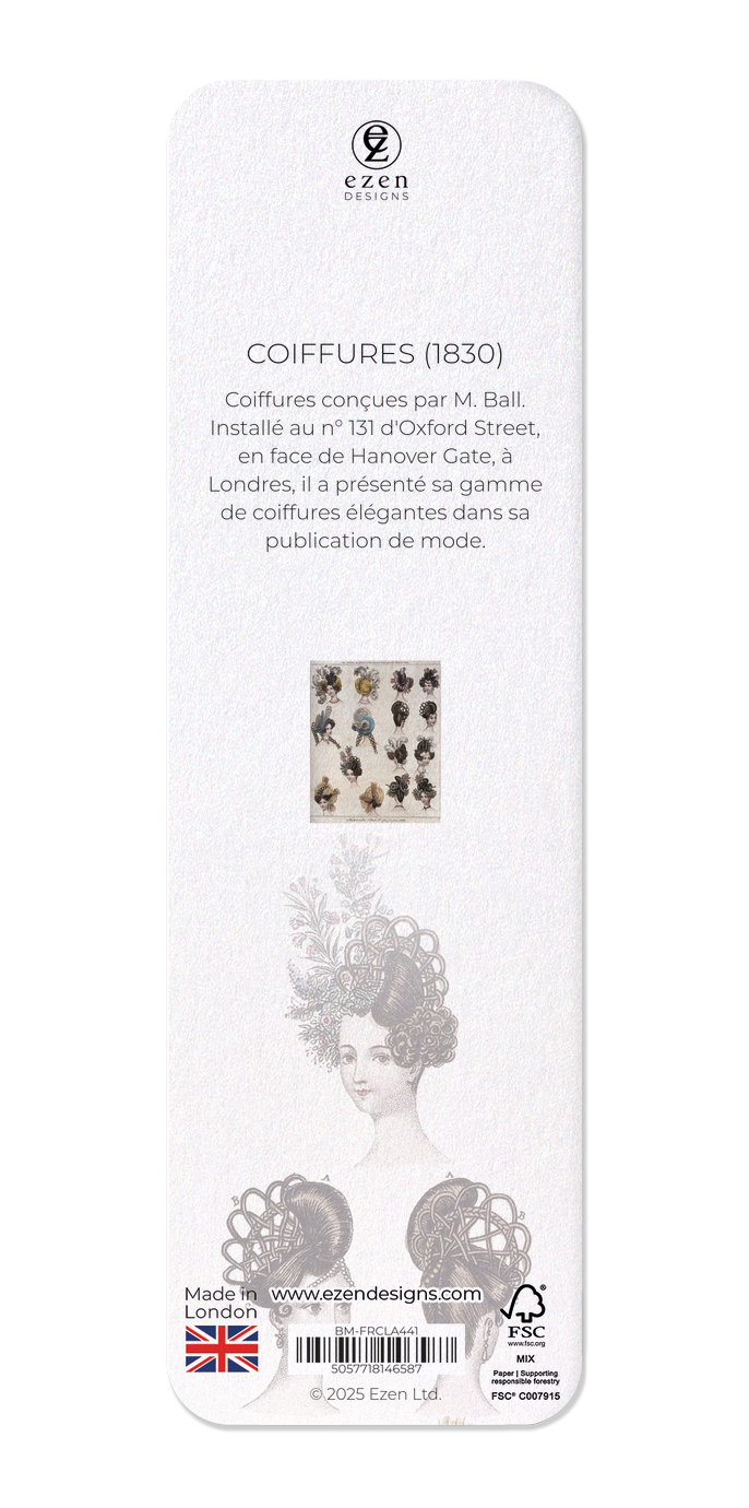 Ezen Designs - Coiffures (1830) - Bookmark - Back
