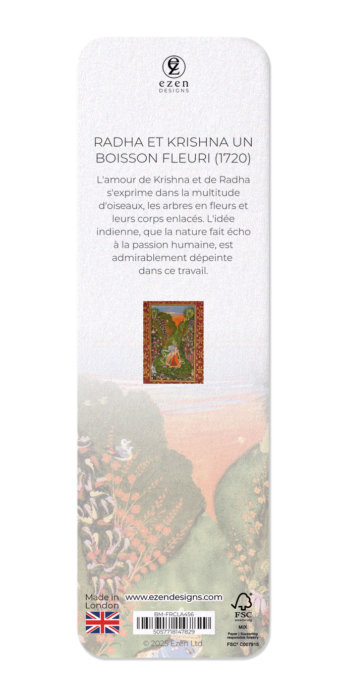Ezen Designs - RADHA ET KRISHNA UN BOISSON FLEURI (1720) - Bookmark - Back
