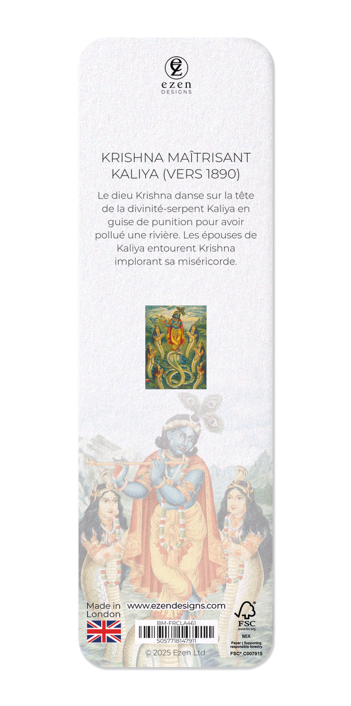 Ezen Designs - KRISHNA MAÎTRISANT KALIYA (vers 1890) - Bookmark - Back