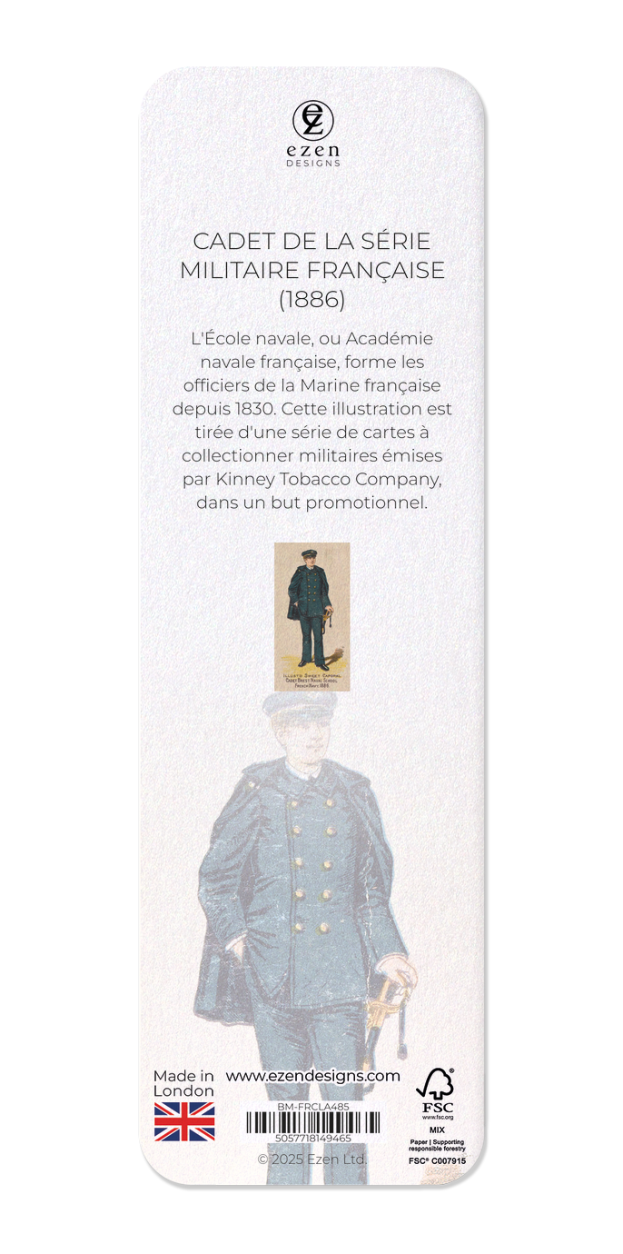 Ezen Designs - Cadet de la Série Militaire Française (1886) - Bookmark - Back