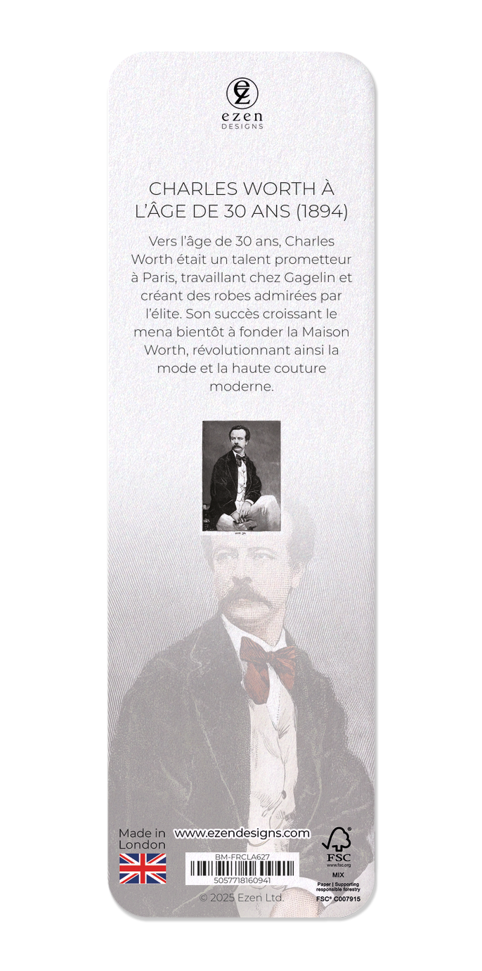 Ezen Designs - Charles Worth à l’âge de 30 ans (1894) - Bookmark - Back