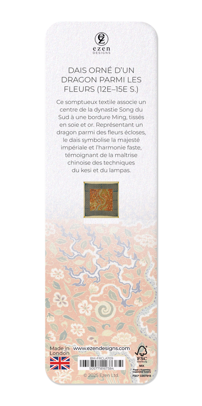 Ezen Designs - Dais orné d’un dragon parmi les fleurs (12e–15e s.) - Bookmark - Back