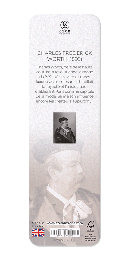 Ezen Designs - Charles Frederick Worth (1895) - Bookmark - Back