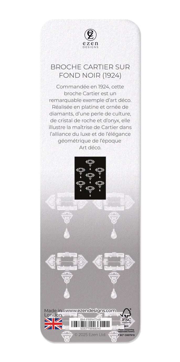 Ezen Designs - Broche Cartier sur fond noir (1924) - Bookmark - Back