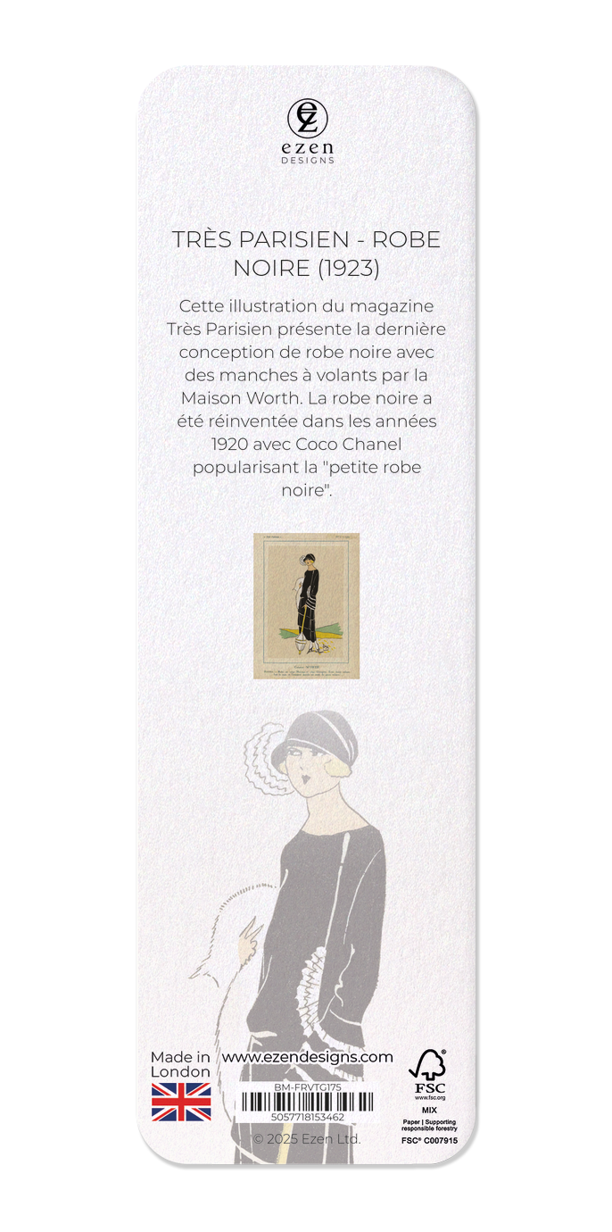 Ezen Designs - Très Parisien - Robe Noire (1923) - Bookmark - Back