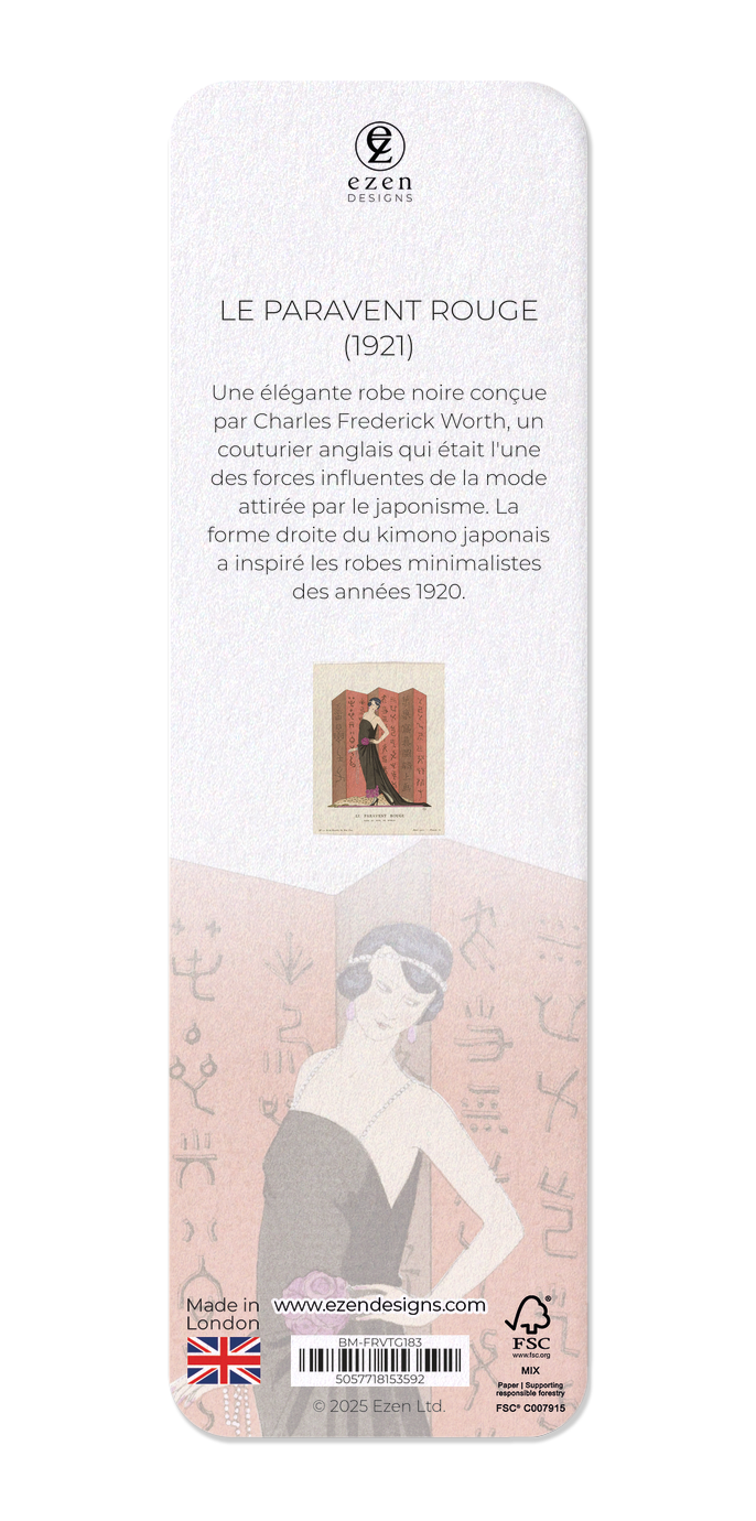 Ezen Designs - Le Paravent Rouge (1921) - Bookmark - Back
