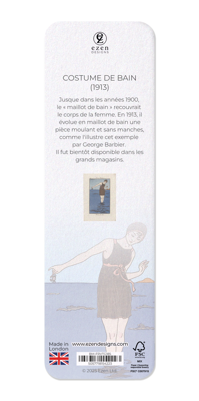 Ezen Designs - Costume de Bain (1913) - Bookmark - Back