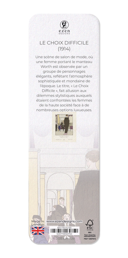 Ezen Designs - Le Choix Difficile (1914) - Bookmark - Back