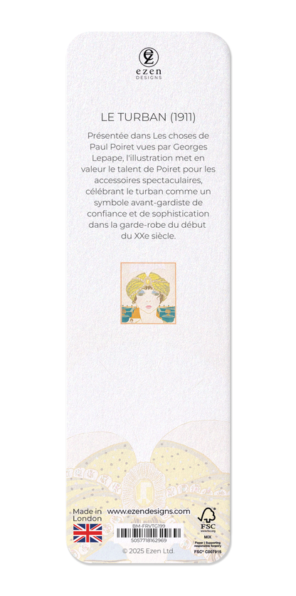 Ezen Designs - Le Turban (1911) - Bookmark - Back