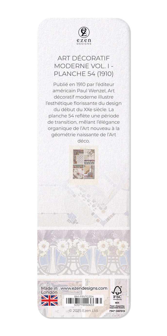 Ezen Designs - Art décoratif moderne Vol. I - Planche 54 (1910) - Bookmark - Back
