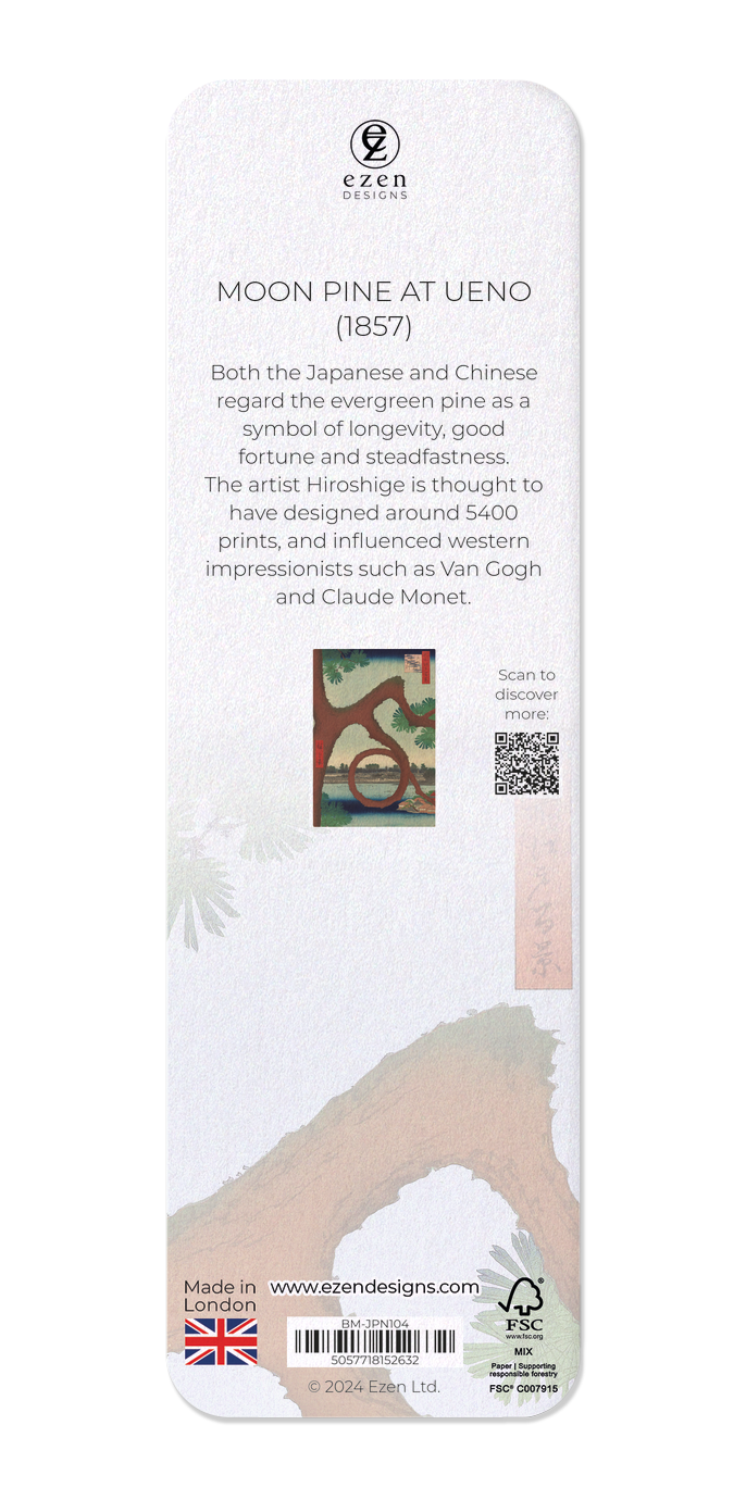 Ezen Designs - Moon Pine at Ueno (1857) - Bookmark - Back