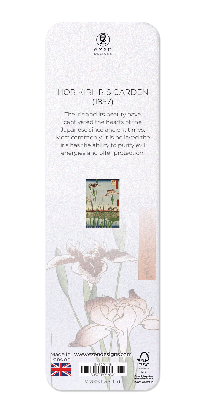 Ezen Designs - Horikiri Iris Garden (1857) - Bookmark - Back