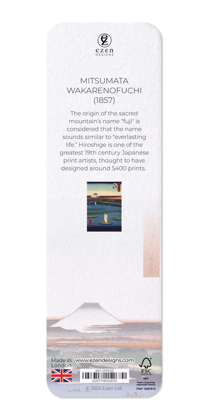 Ezen Designs - Mitsumata Wakarenofuchi (1857) - Bookmark - Back