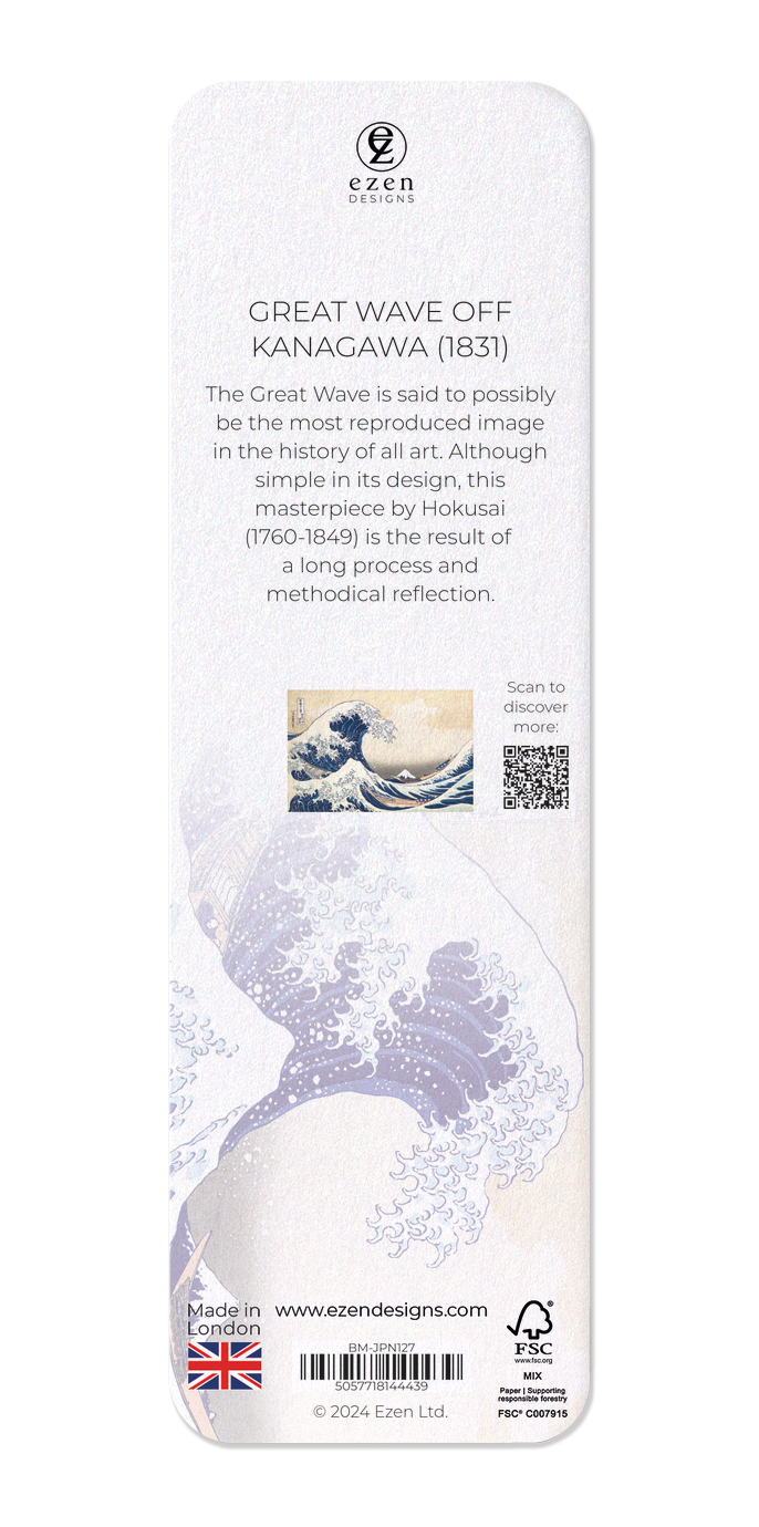 Ezen Designs - Great wave off Kanagawa (1831) - Bookmark - Back