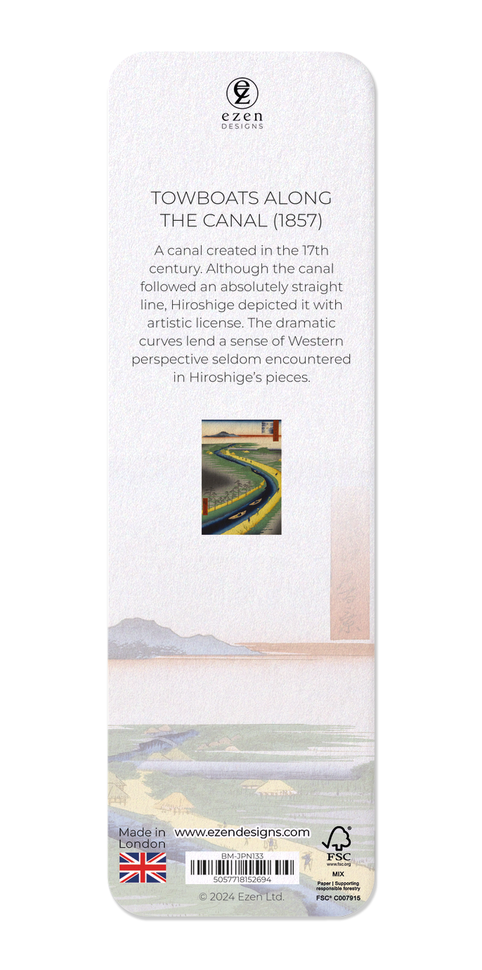 Ezen Designs - Towboats Along the Canal (1857) - Bookmark - Back