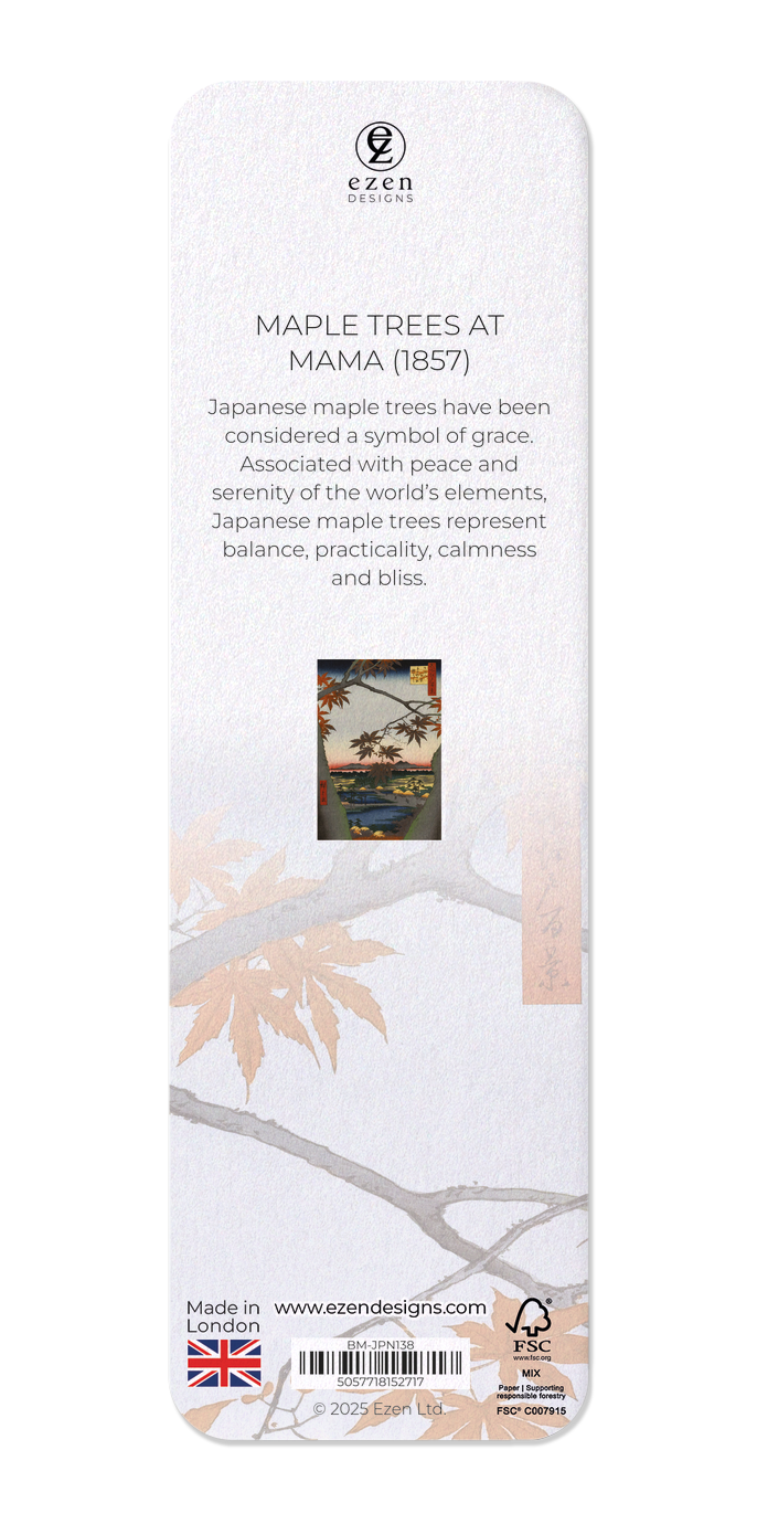 Ezen Designs - Maple Trees at Mama (1857) - Bookmark - Back