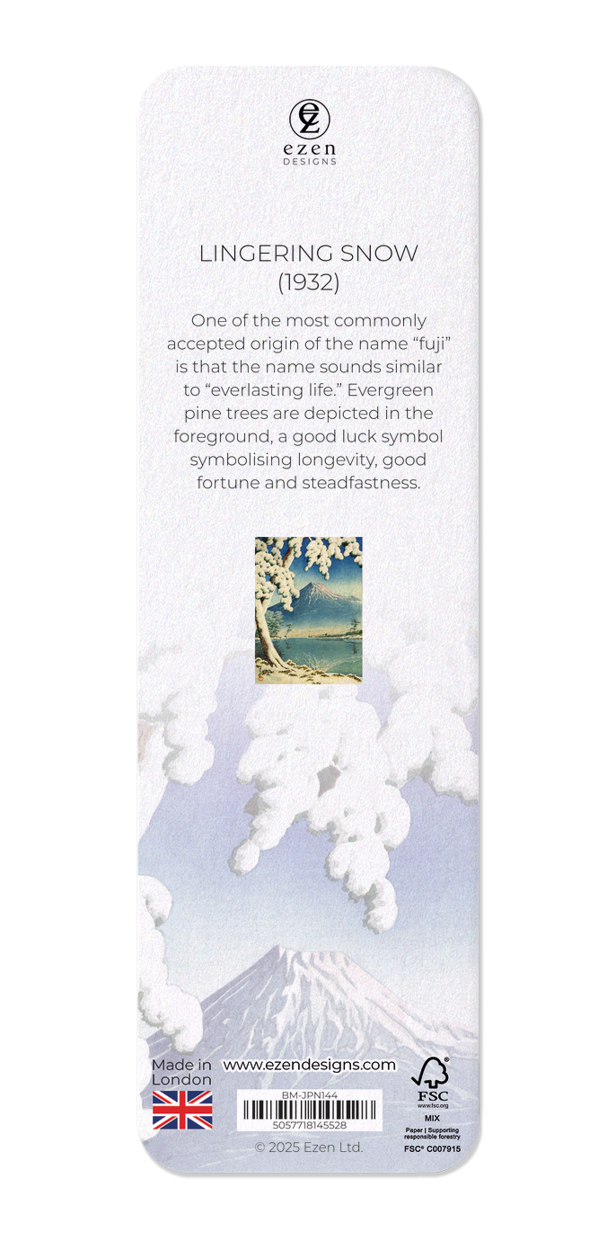 Ezen Designs - Lingering snow (1932) - Bookmark - Back
