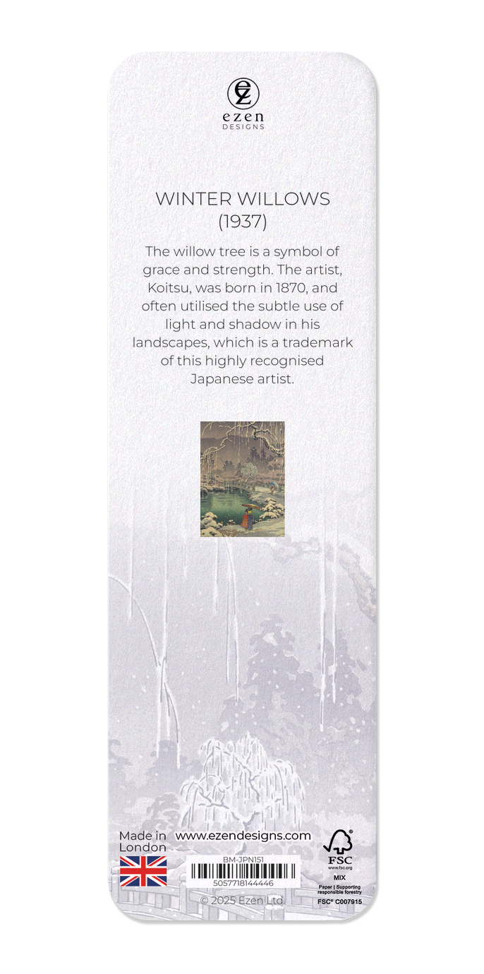 Ezen Designs - Winter willows (1937) - Bookmark - Back