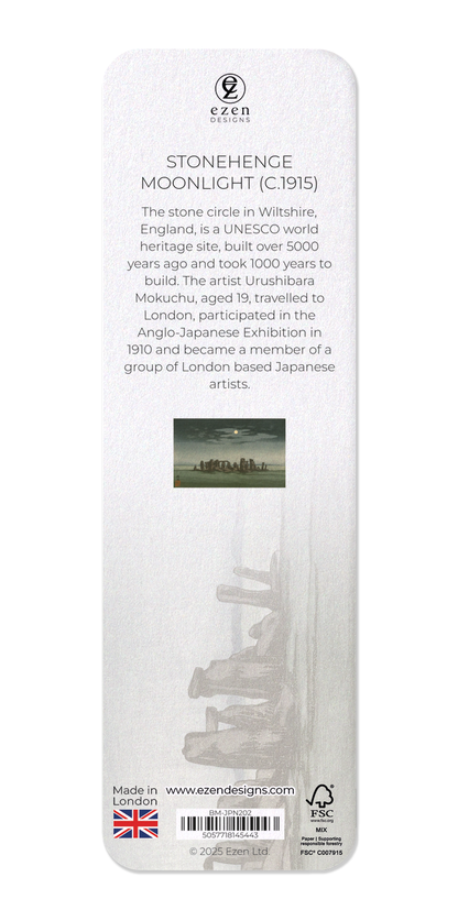 Ezen Designs - Stonehenge Moonlight (c.1915) - Bookmark - Back