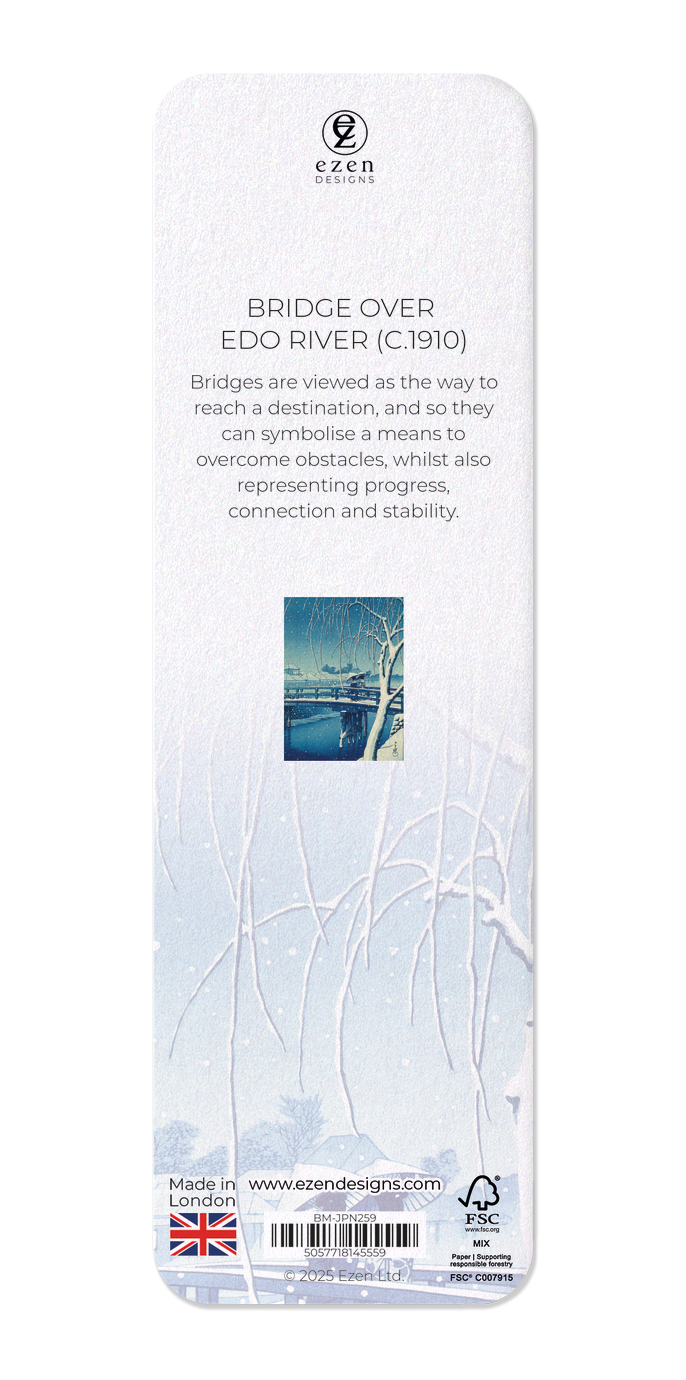 Ezen Designs - Bridge over edo river (c.1910) - Bookmark - Back