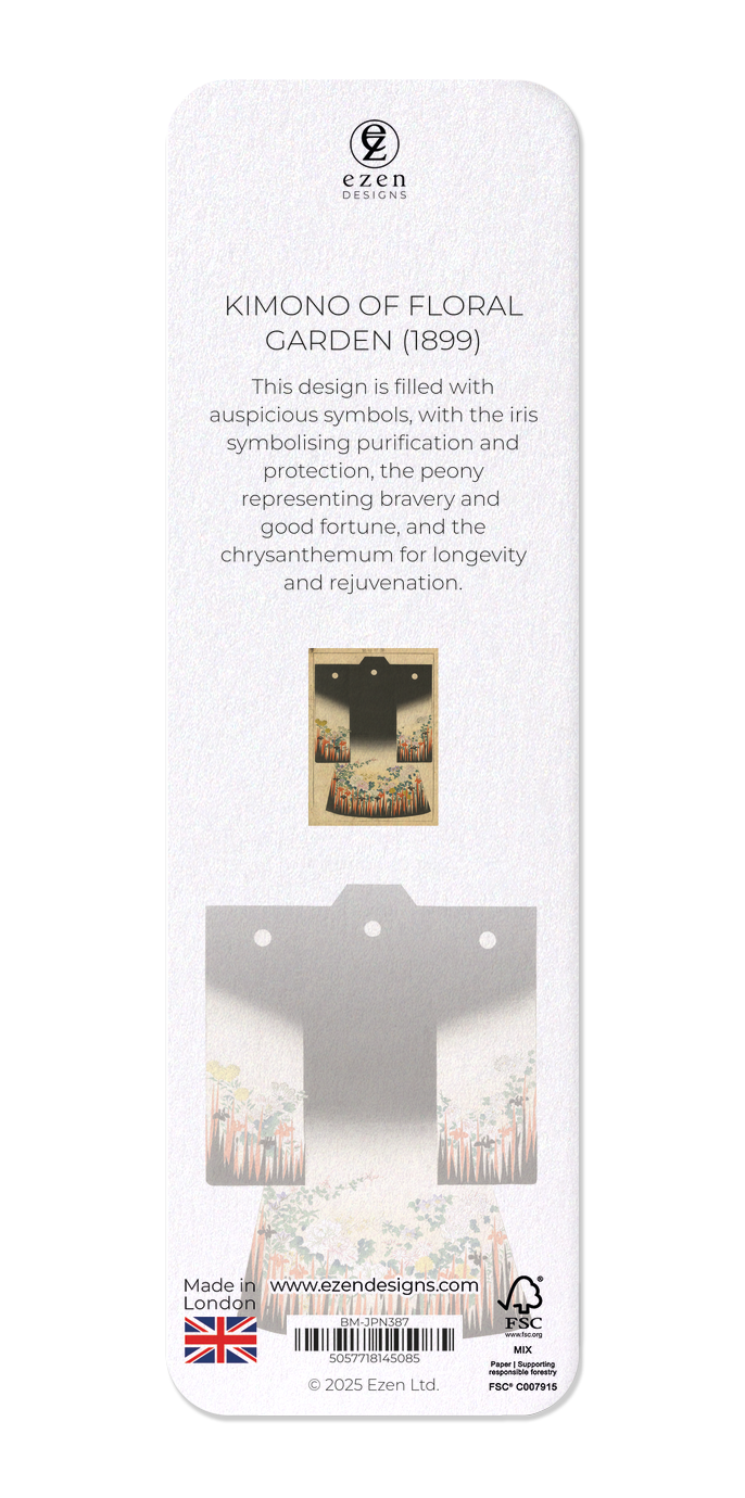 Ezen Designs - Kimono of floral garden (1899) - Bookmark - Back