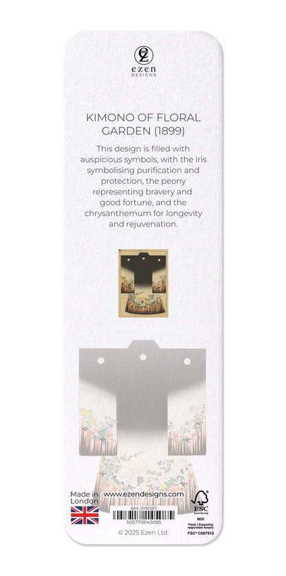Ezen Designs - Kimono of floral garden (1899) - Bookmark - Back
