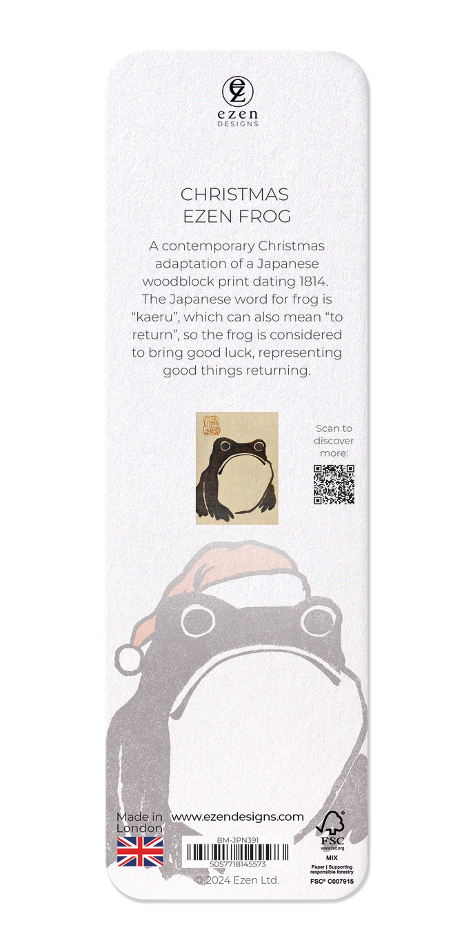 Ezen Designs - Christmas Ezen Frog - Bookmark - Back