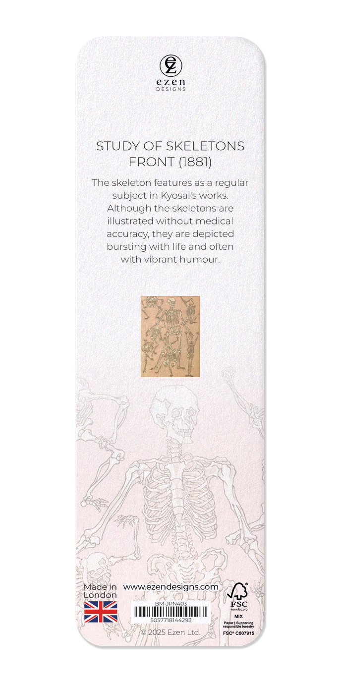 Ezen Designs - Study of Skeletons Front (1881) - Bookmark - Back