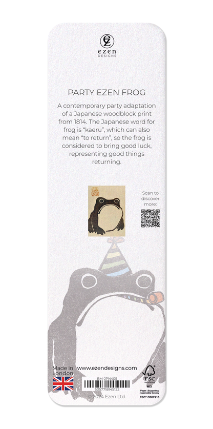 Ezen Designs - PARTY EZEN FROG - Bookmark - Back