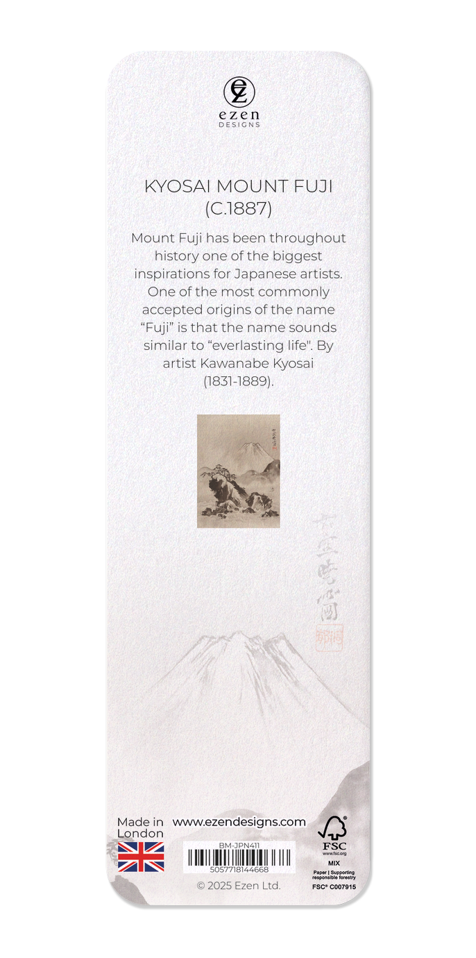 Ezen Designs - Kyosai mount fuji (c.1887) - Bookmark - Back