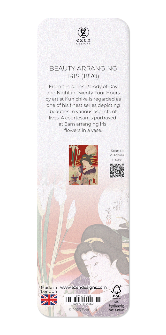 Ezen Designs - Beauty Arranging Iris (1870) - Bookmark - Back