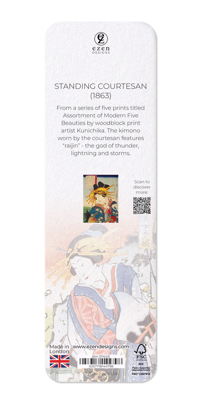 Ezen Designs - Standing Courtesan (1863) - Bookmark - Back