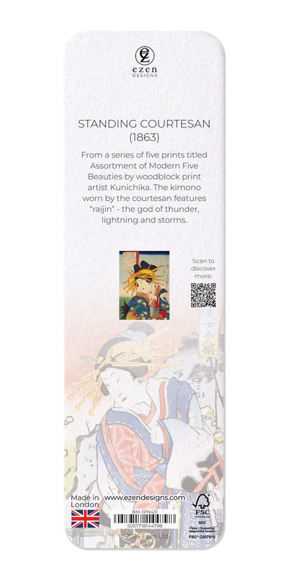 Ezen Designs - Standing Courtesan (1863) - Bookmark - Back