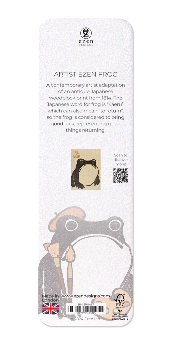 Ezen Designs - Artist Ezen Frog - Bookmark - Back