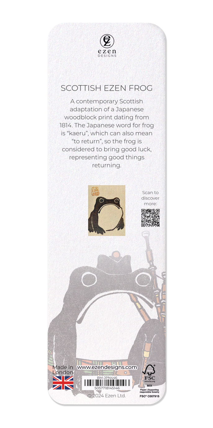 Ezen Designs - Scottish Ezen Frog - Bookmark - Back