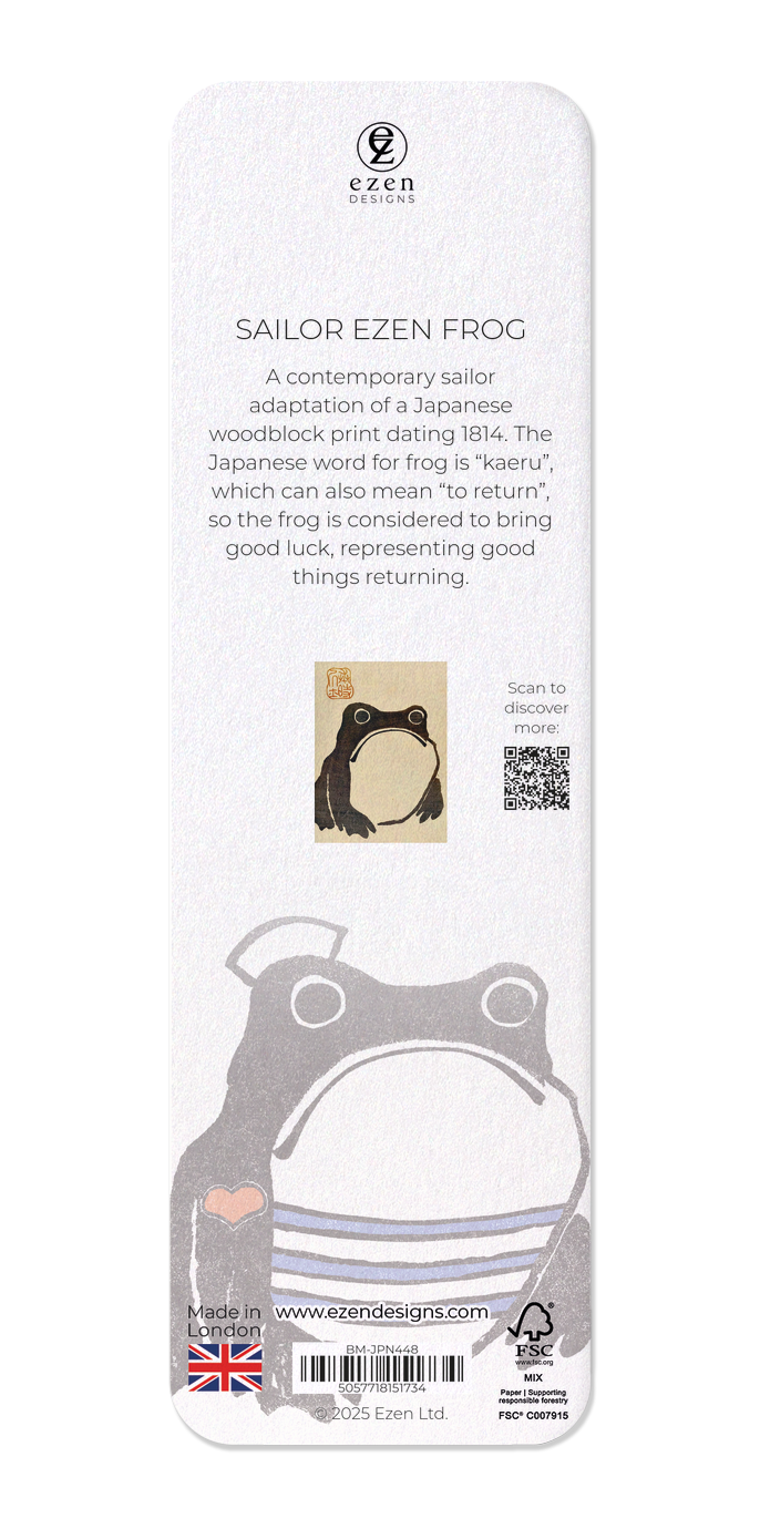 Ezen Designs - Sailor Ezen Frog - Bookmark - Back