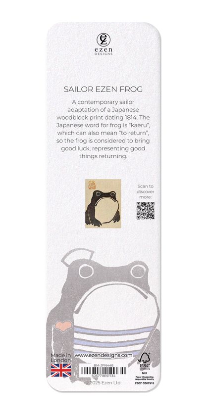 Ezen Designs - Sailor Ezen Frog - Bookmark - Back