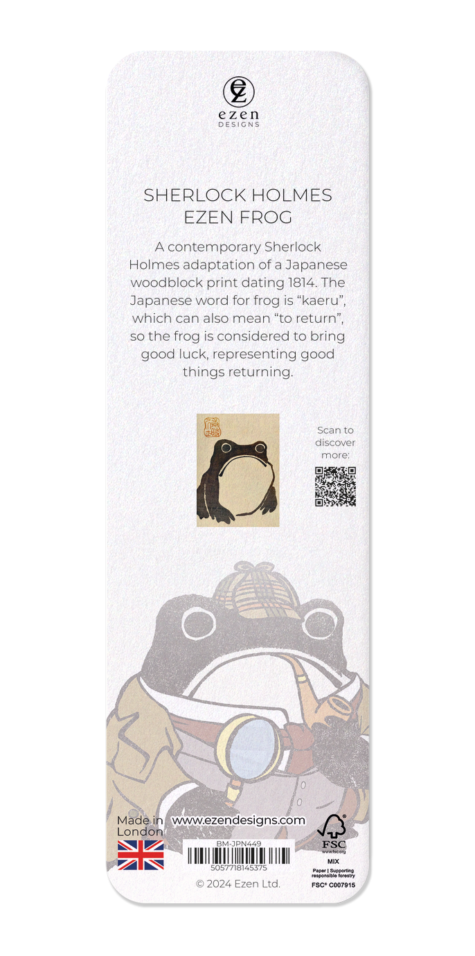Ezen Designs - Sherlock Holmes Ezen Frog - Bookmark - Back