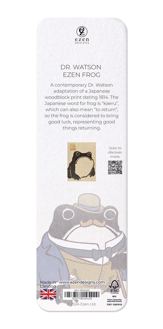 Ezen Designs - Dr. Watson Ezen Frog - Bookmark - Back